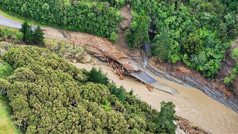 Cyclone Gabrielle landslide