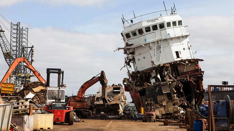 Ship scrapyard