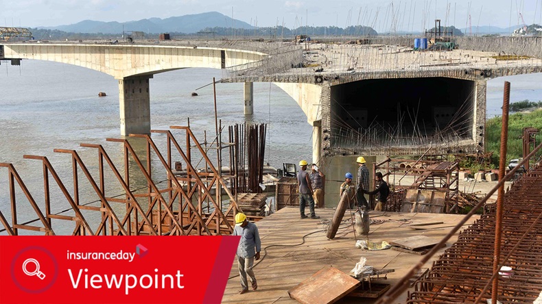 Bridge construction, India