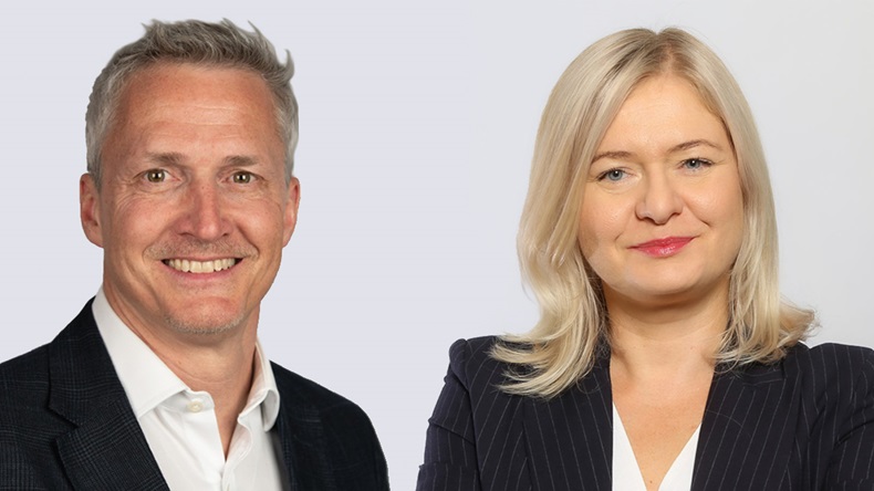 Herndon Stokes, head of insurance distribution and client relationship management for continental Europe. and Anna Lisiak, head of insurance claims, Sompo International