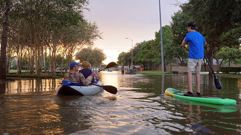 Hurricane Harvey flooding Houston (2017) (IrinaK/Shutterstock.com)