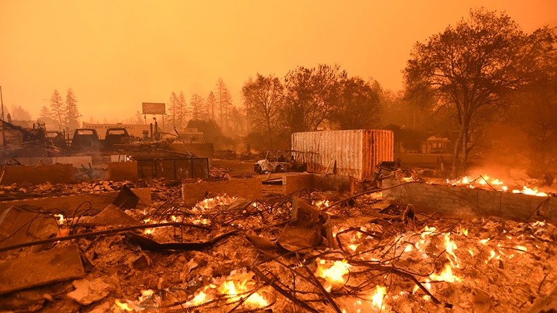 California Camp fire Paradise damage (2018) (Josh Edelson/AFP via Getty Images)