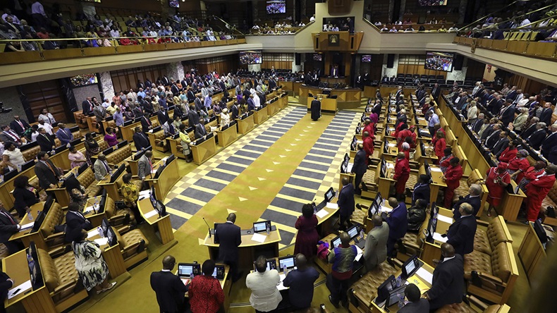South Africa parliament (Mike Hutchings/Pool via AP)