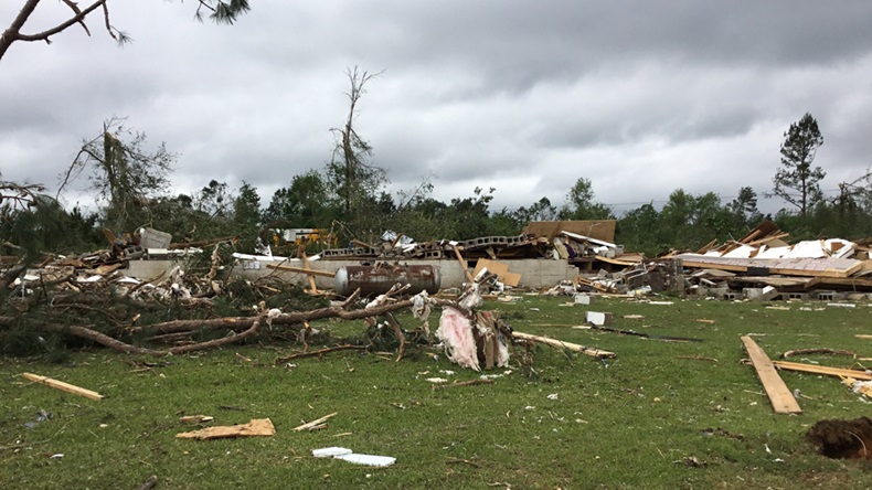 Carson, Mississippi tornado damage, April 2020