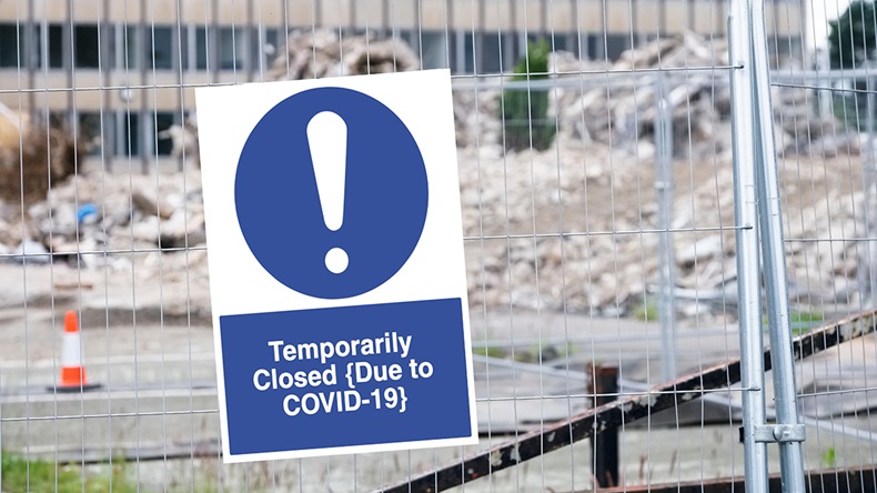 Building site closed (richardjohnson/Shutterstock.com)