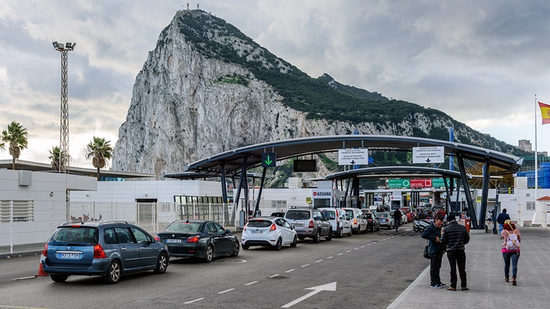 Gibraltar border with Spain (Vladimir1984/Shutterstock.com)